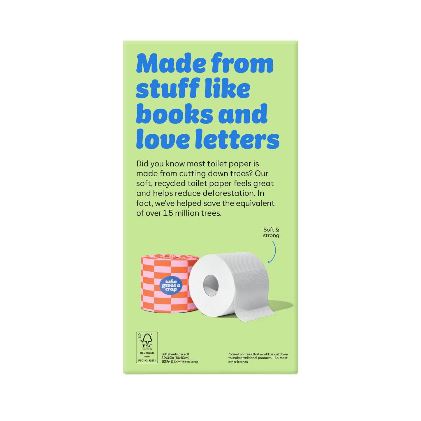 100% Recycled Toilet Paper - 4 Pack