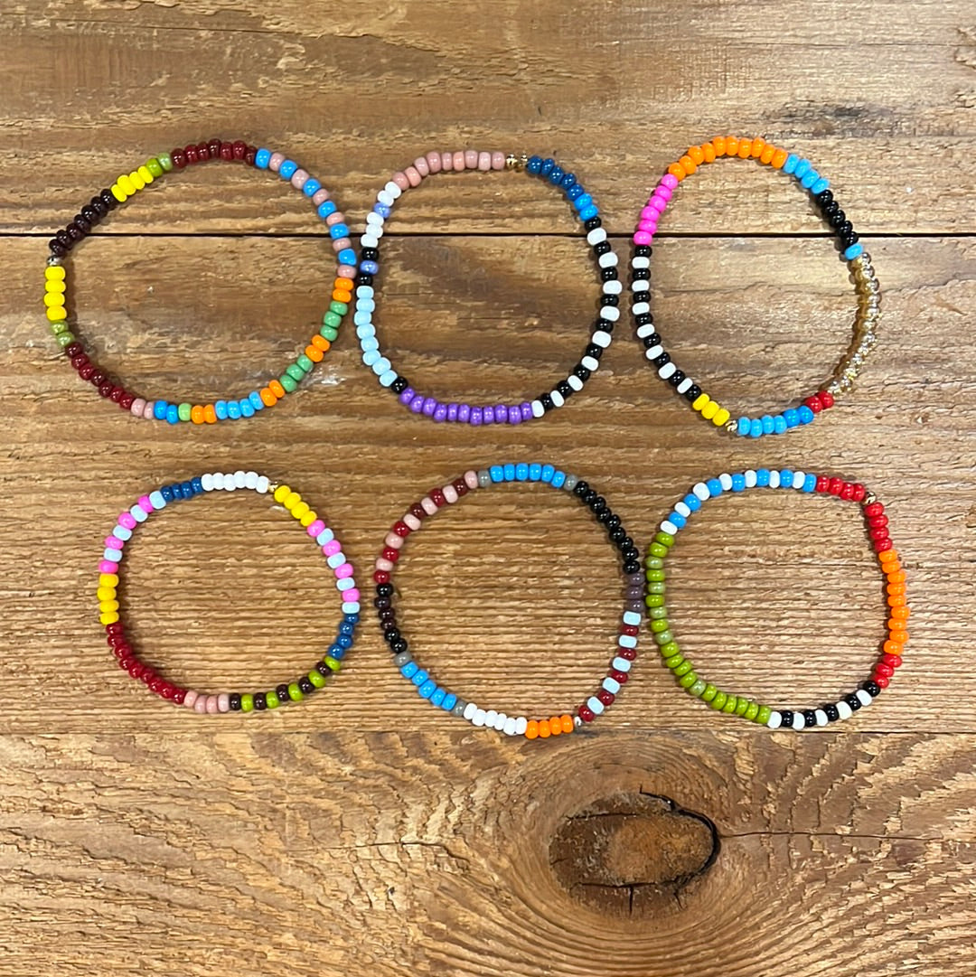 Colorful Beaded Bracelets (thrifted)