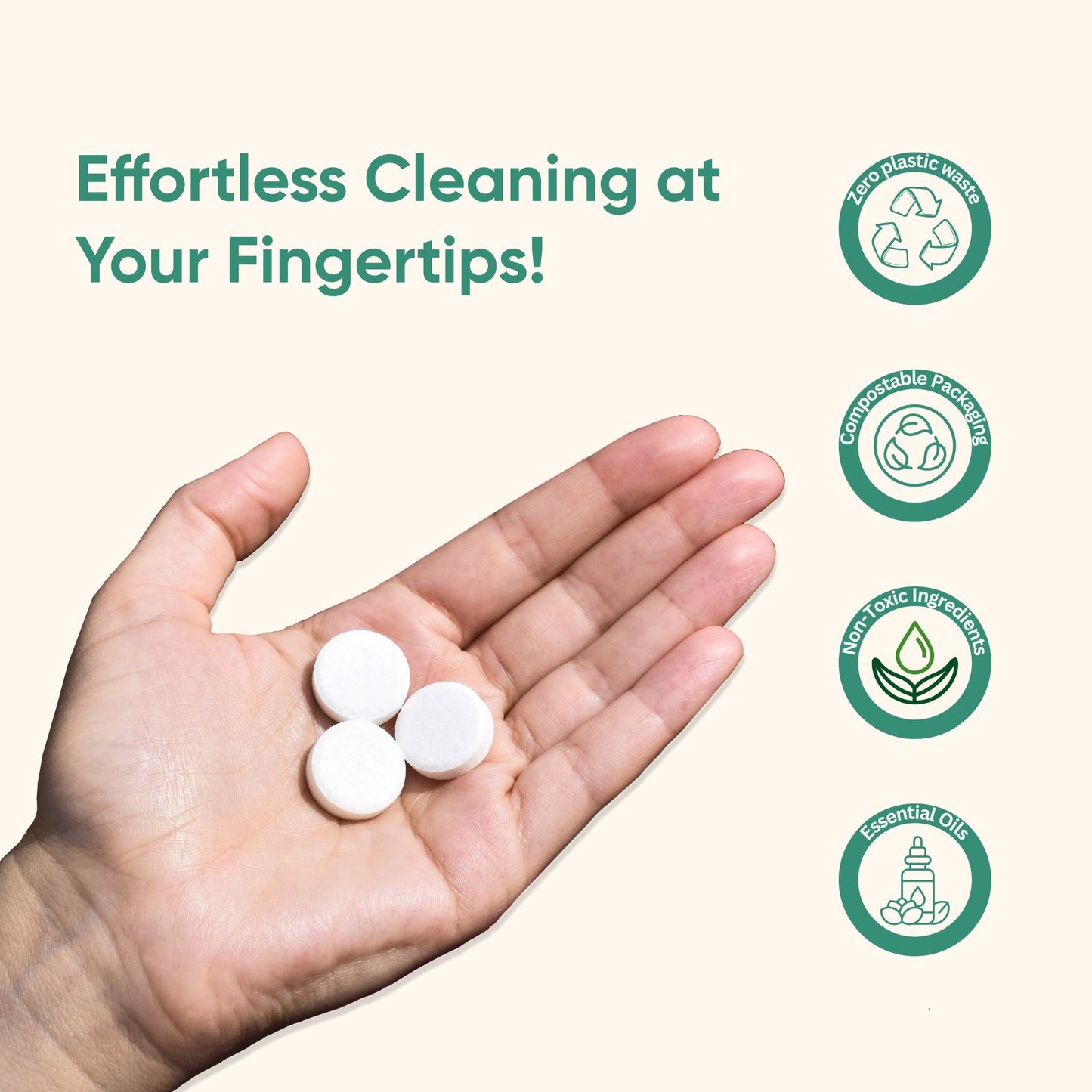 Eco-Friendly Bathroom Cleaner Refill Tablets