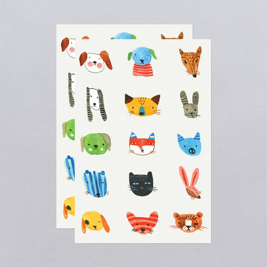 Fuzzy Faces Tattoo Sheets