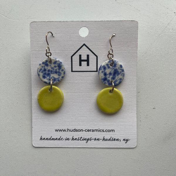 Porcelain Double-Circle Earrings