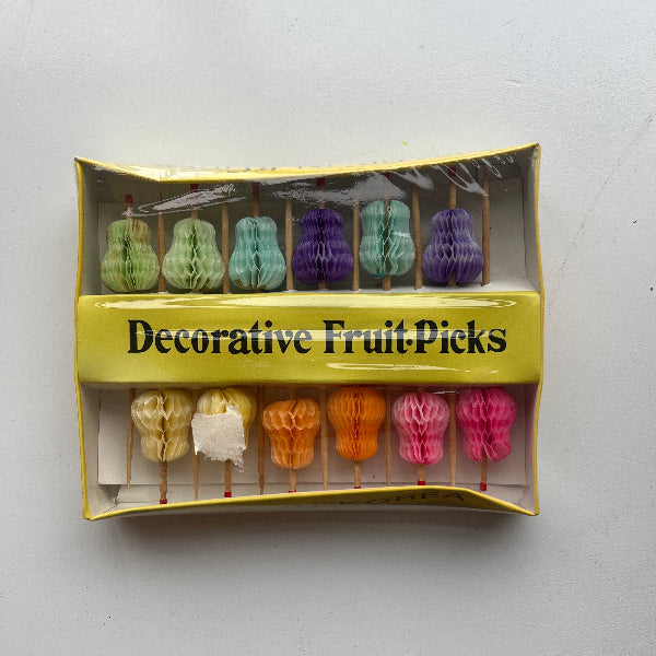 Vintage Fruit Toothpicks