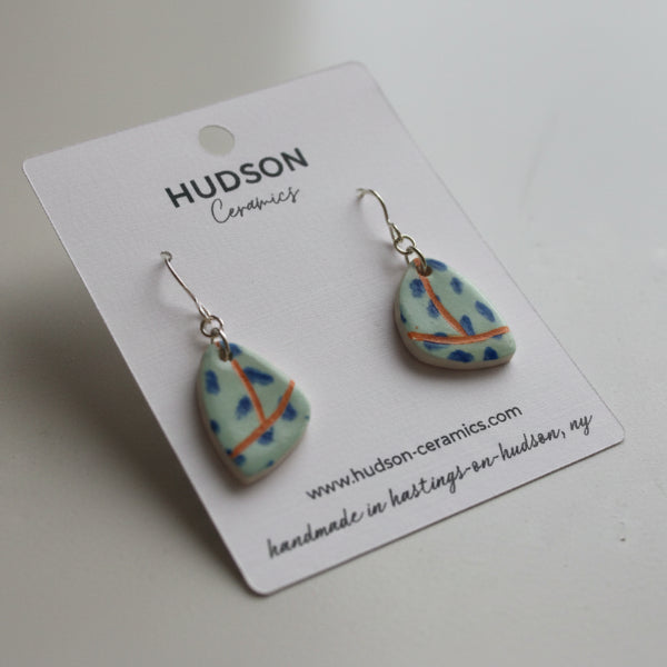 Painted Porcelain Earrings