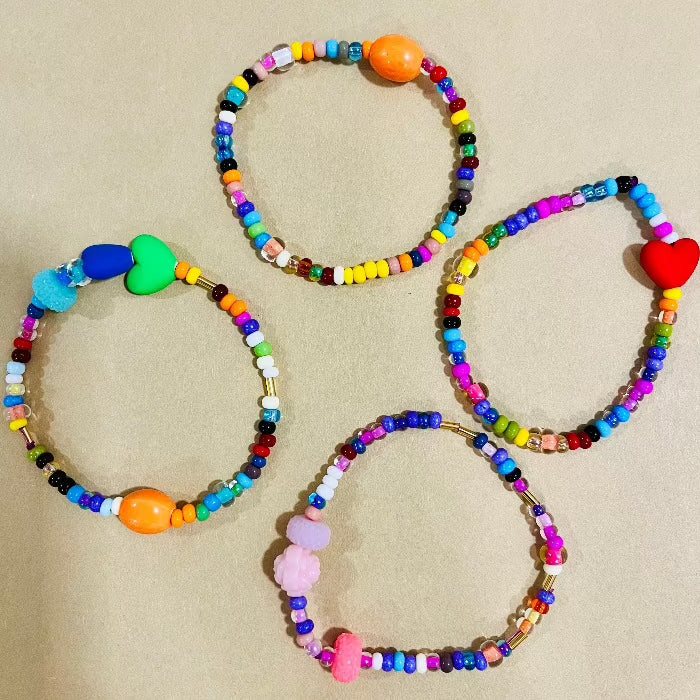 Colorful Beaded Bracelets (thrifted)