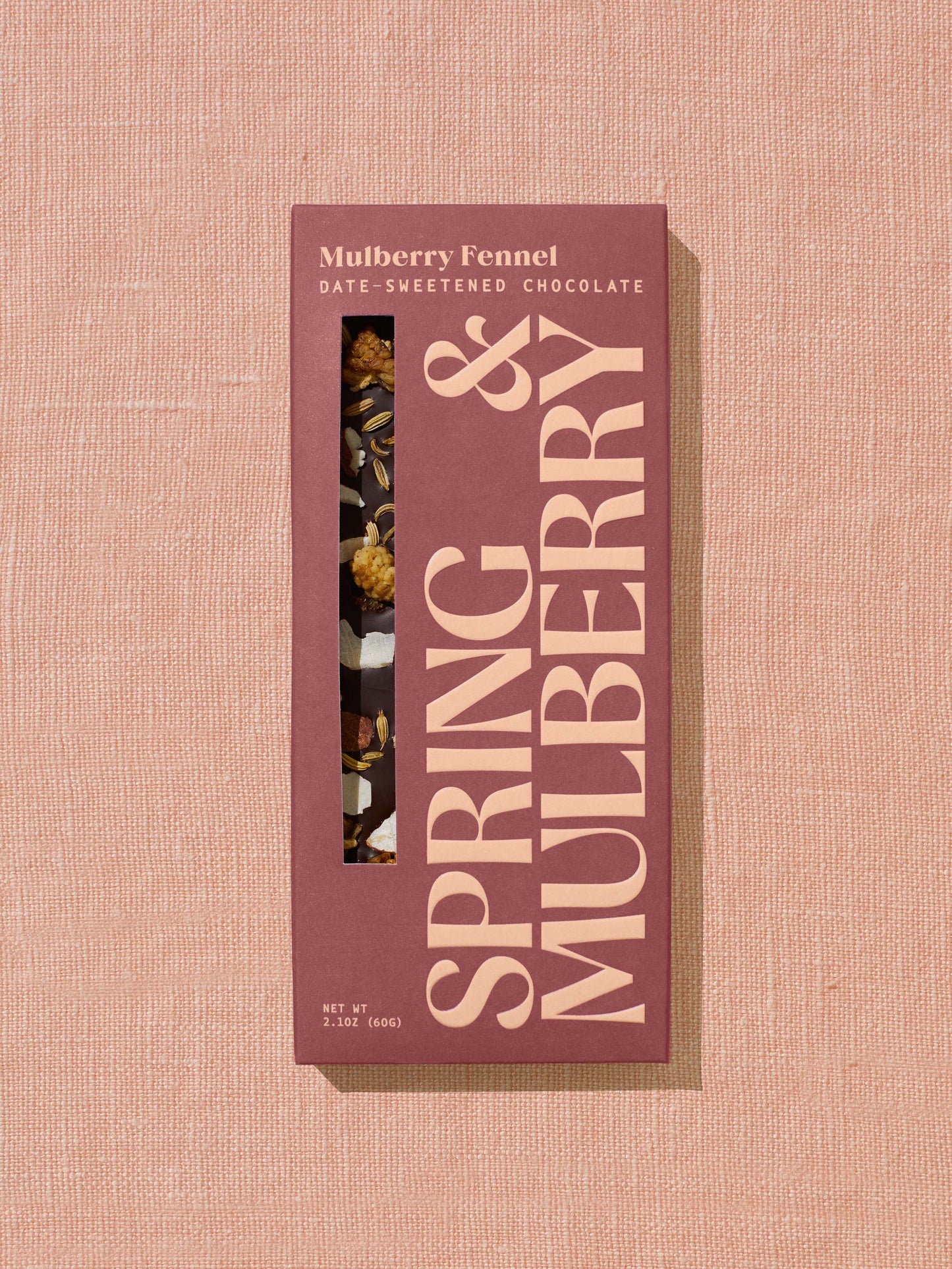 Mulberry Fennel Dark Chocolate (Date-Sweetened)
