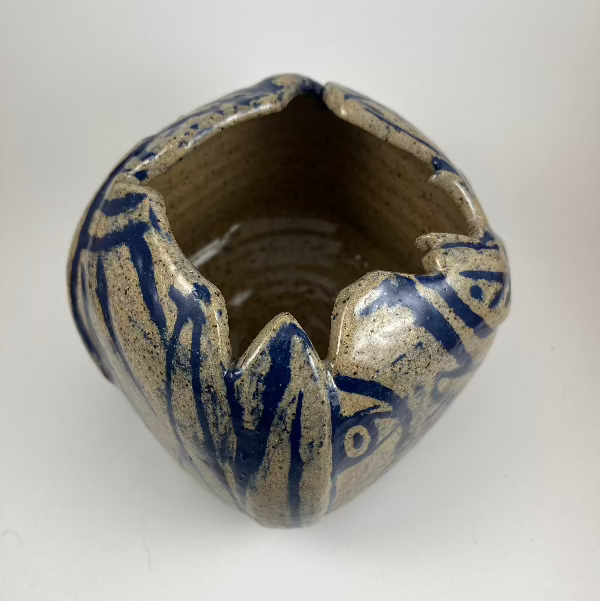Blue Mishima Vase