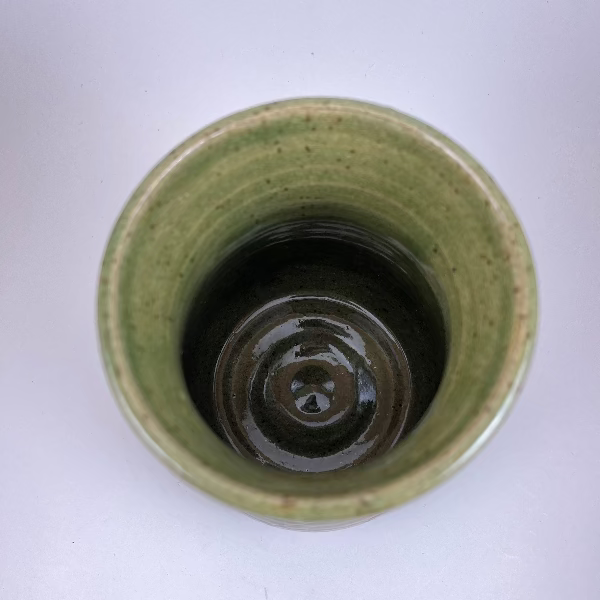 Ceramic vase on a white background