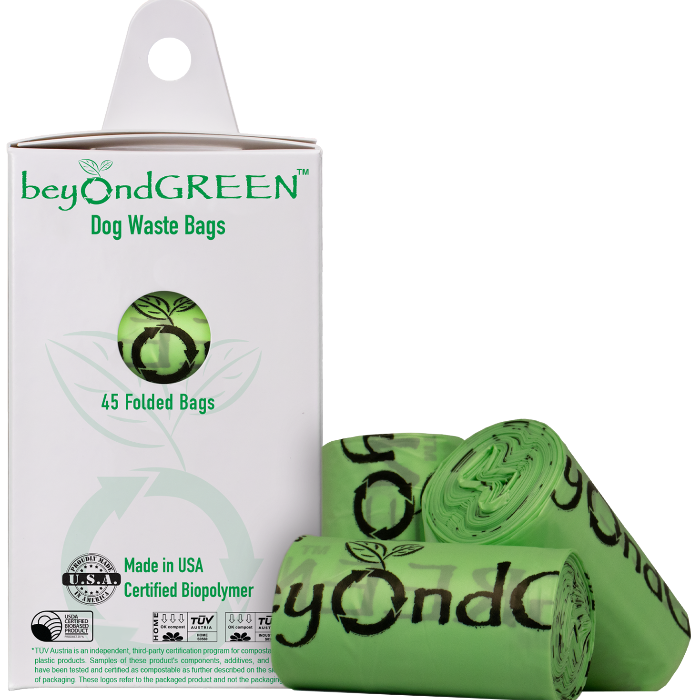 Dog Waste Bags - 3 Folded Rolls - 45 Bags