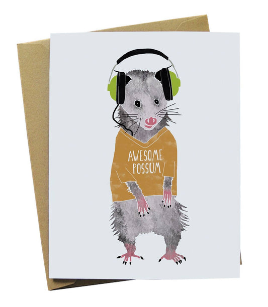 Awesome Possum Encouragement Card