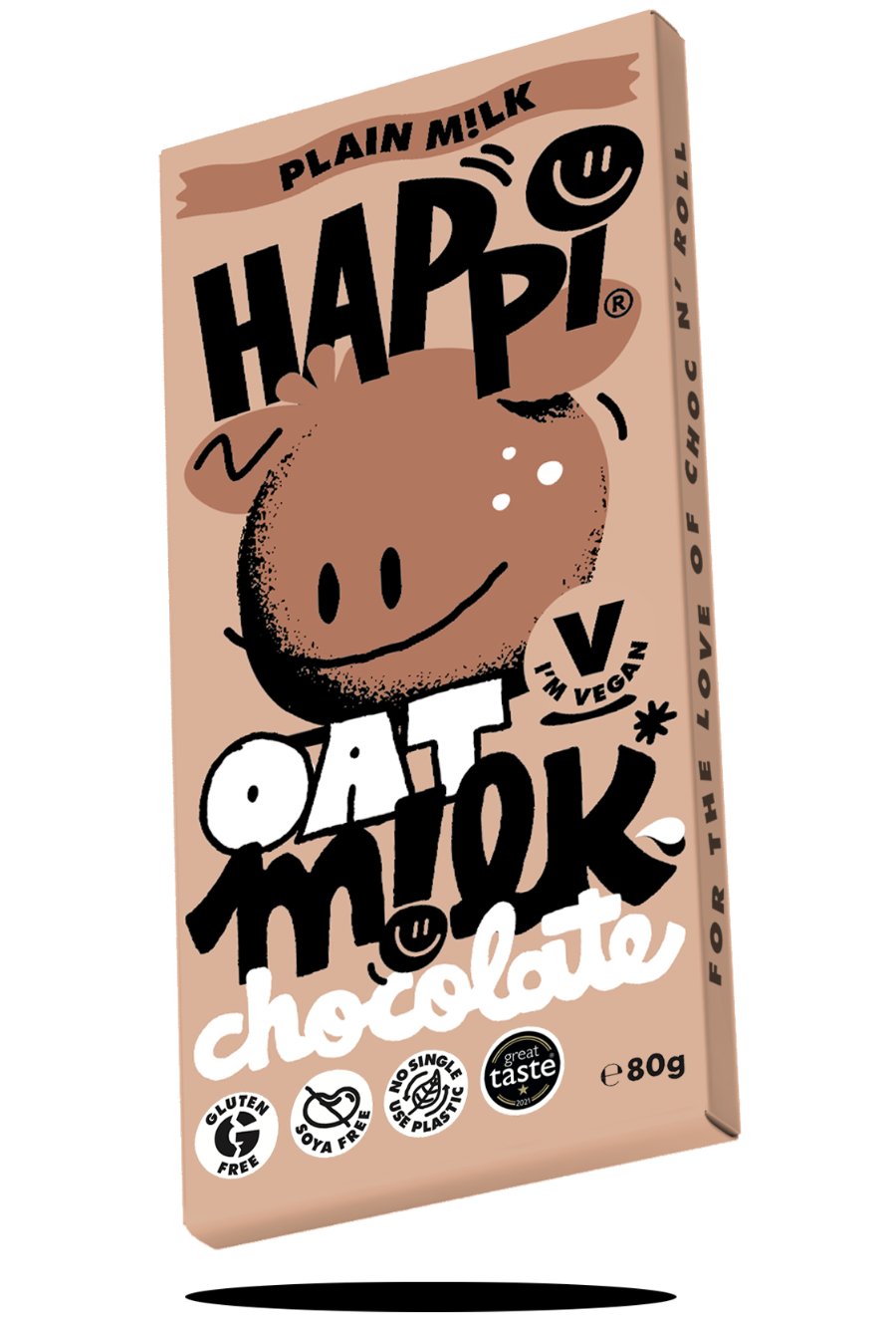 Plain Milk Bar, Happi Oat M!lk Chocolate, 80g