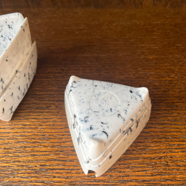 Vintage Nesting Ashtray Set, Marble Black & White