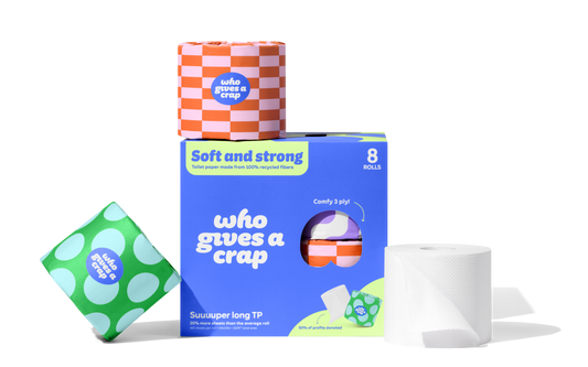 100% Recycled Toilet Paper - 8 Pack