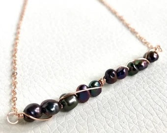 Black Freshwater Pearl Necklace