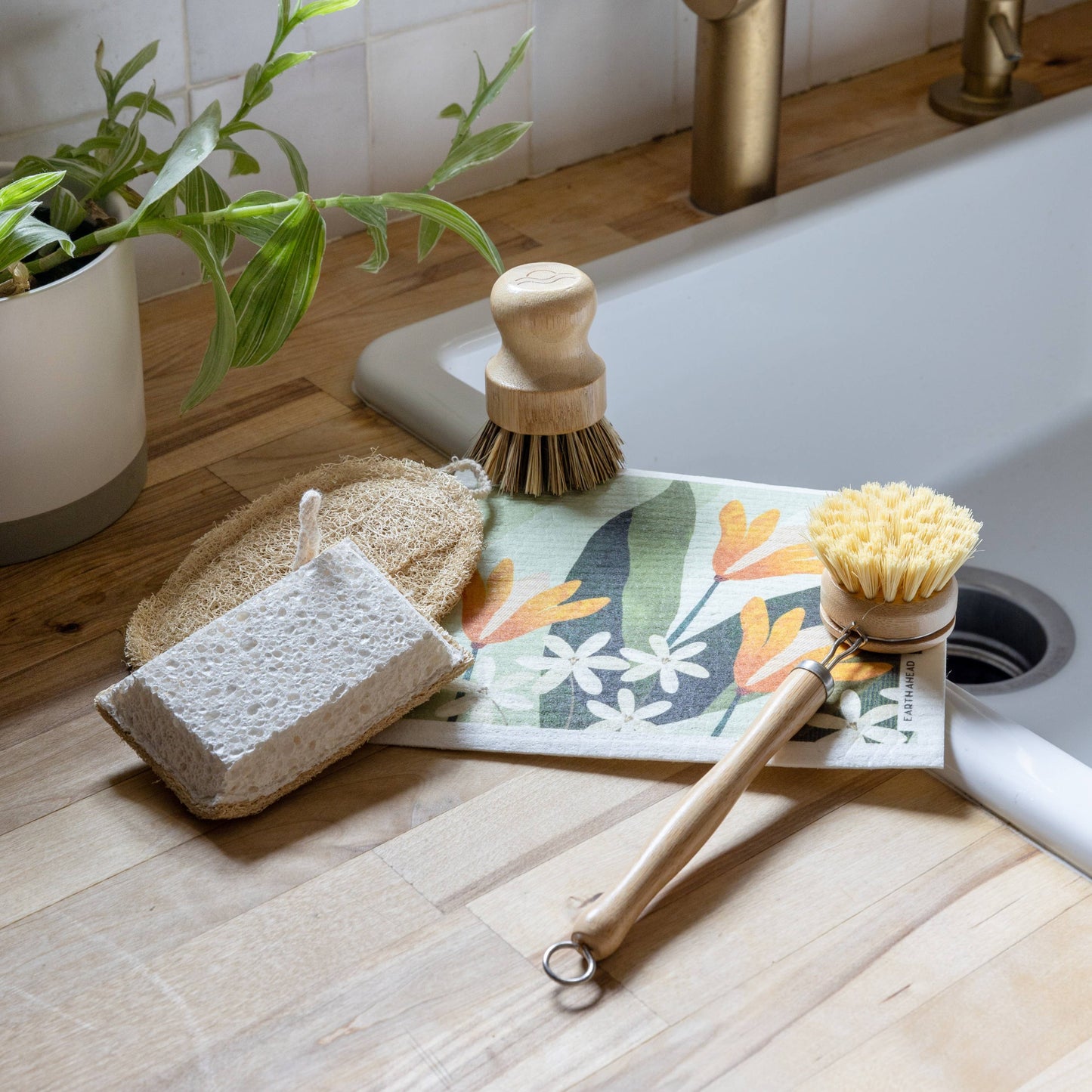 Biodegradable Loofah & Cellulose Cleaning Sponge