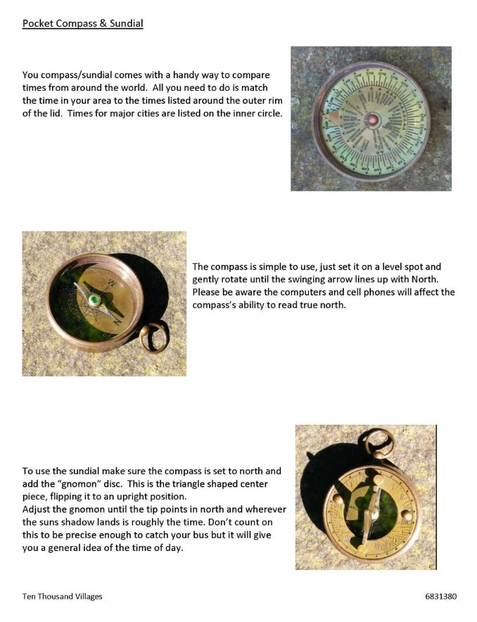 Pocket Compass & Sundial