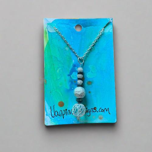 Hematite Stone Orb Necklace