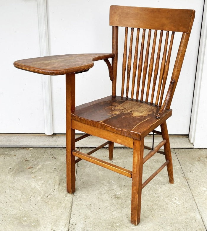 Antique Hardwood Student's Chair