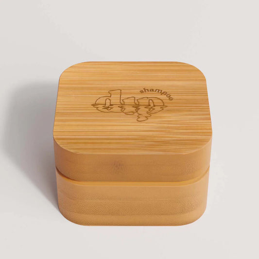Bamboo Travel Case with Coaster for Dip Shampoo & Conditioner Bars