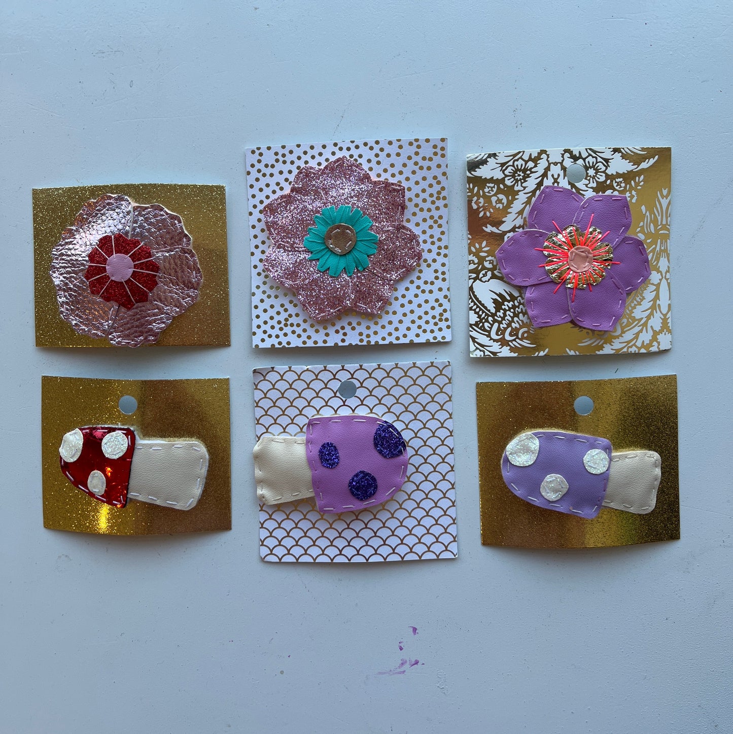 Hand-Stitched Barrettes