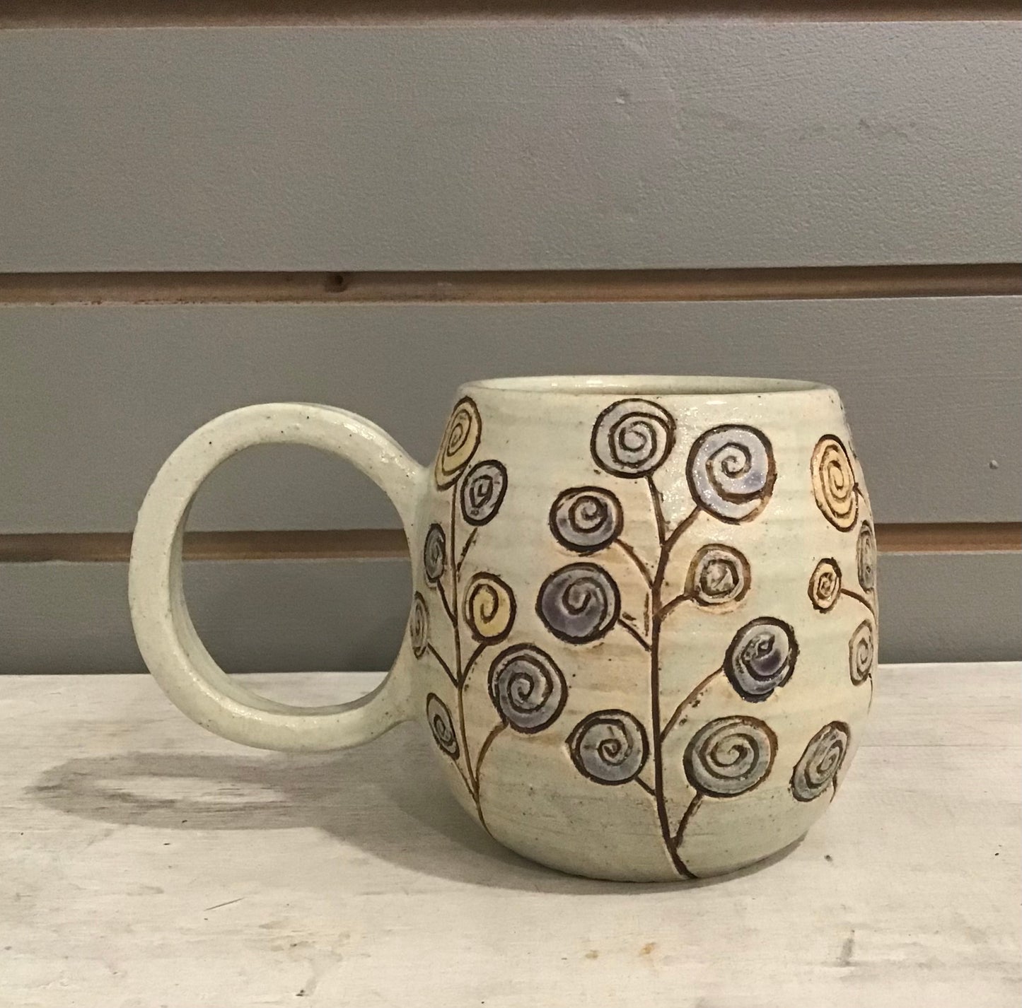 Pottery Floral Mugs (Ceramic)