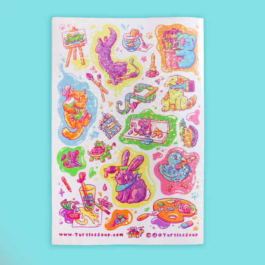 Artsy Animals Sticker Sheet