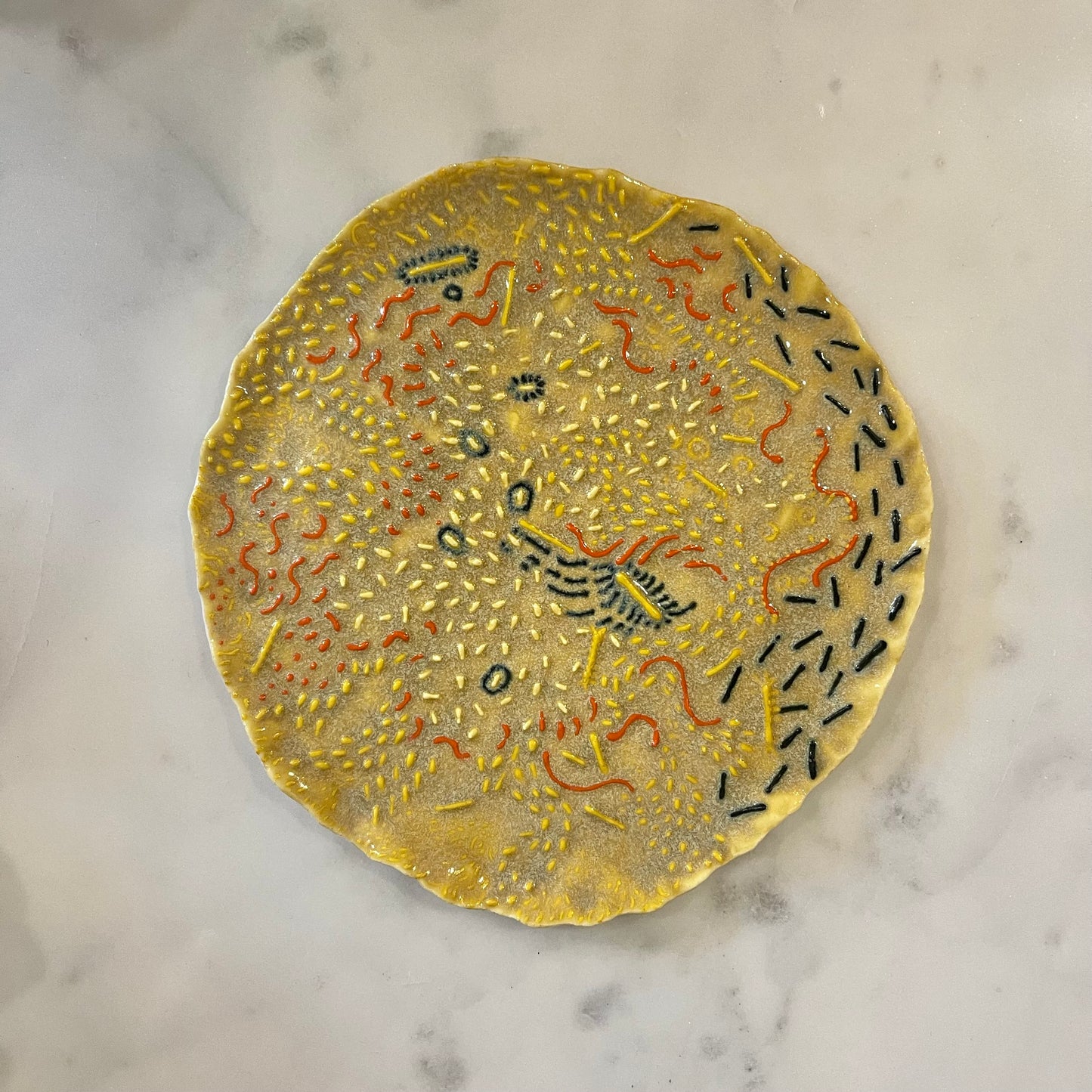 Yellow Porcelain - large circle