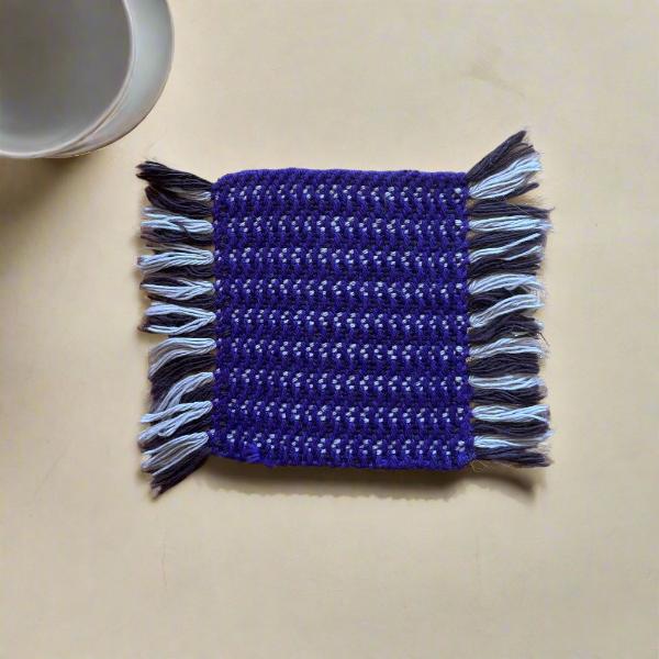 Mug Rugs (hand dyed & handwoven)