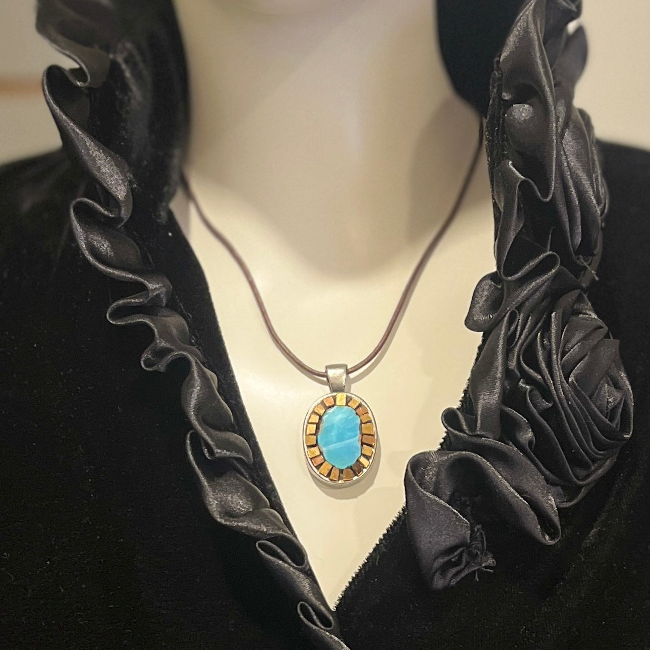 Sunflower Mosaic Necklace