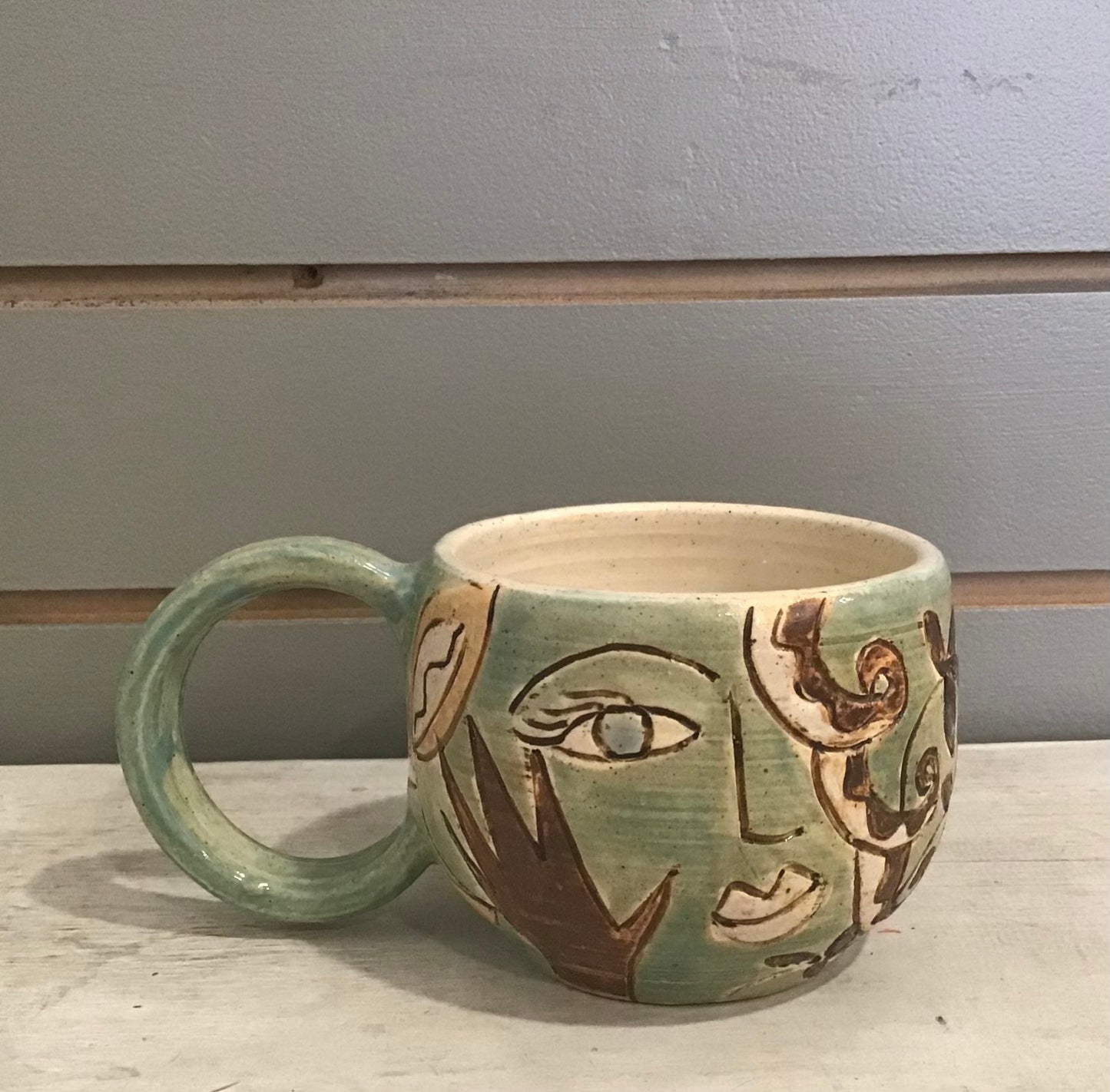 Pottery Floral Mugs (Ceramic)