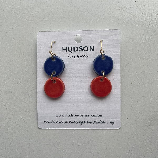 Porcelain Double-Circle Earrings