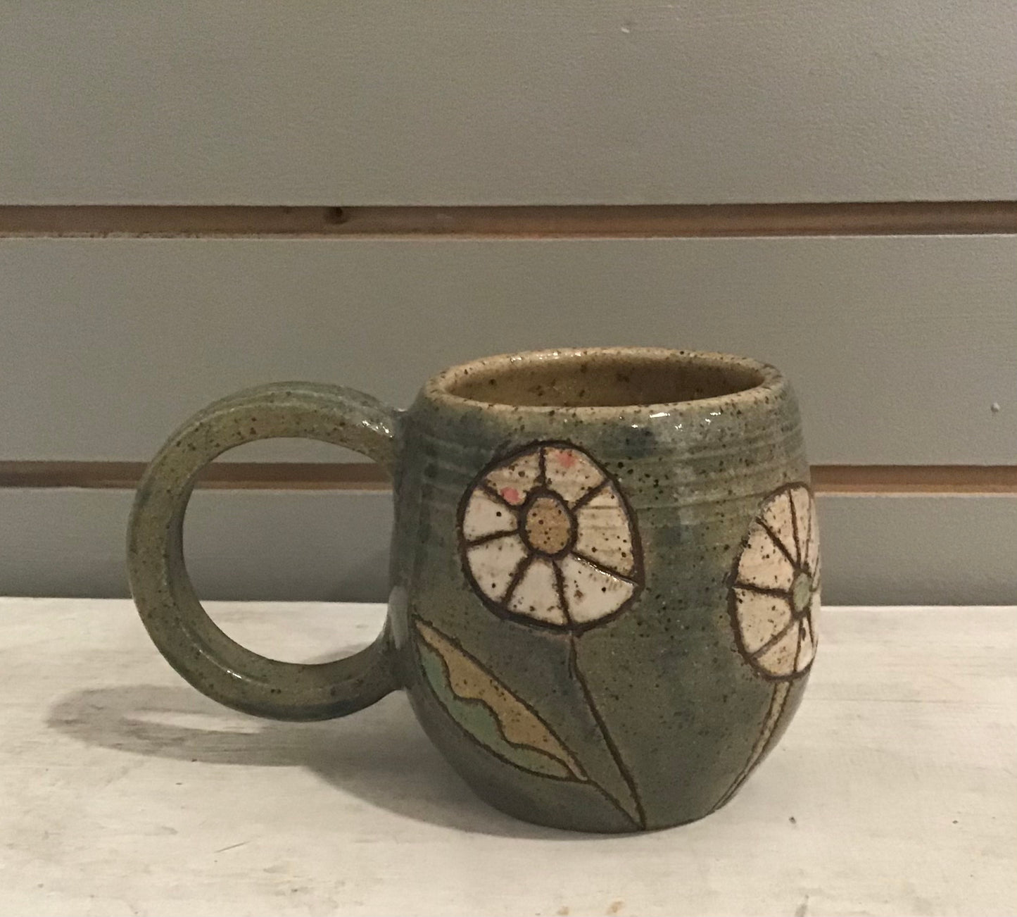 Pottery Floral Mugs (Ceramic)