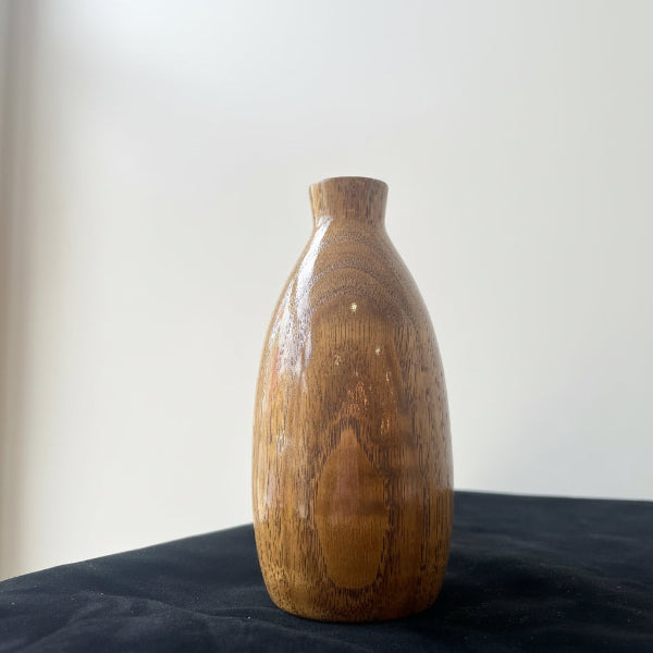 Wooden Vase on a plain background