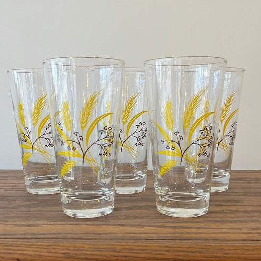 Vintage Cocktail Glasses (set of 4) - Gold Wheat