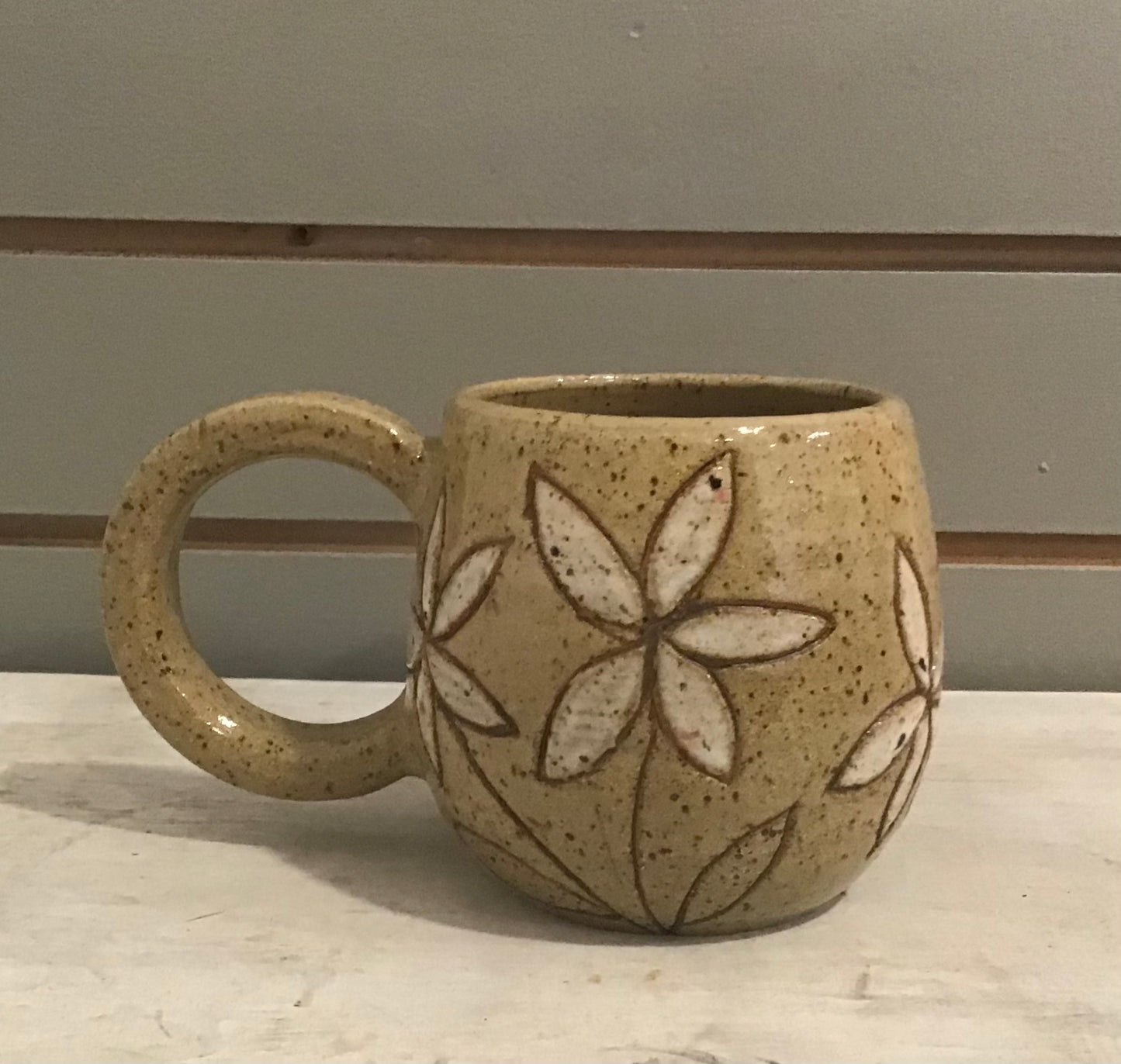 Pottery Floral Mugs (Ceramic)