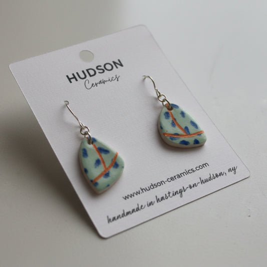 Painted Porcelain Earrings
