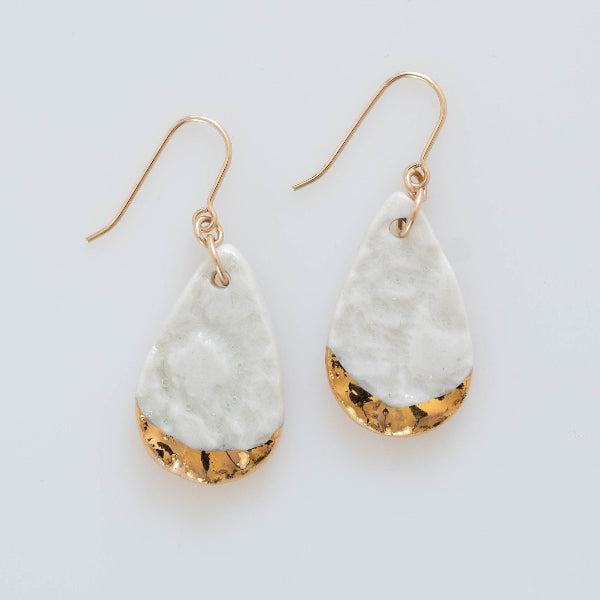 Evelyn Porcelain & Gold Earrings
