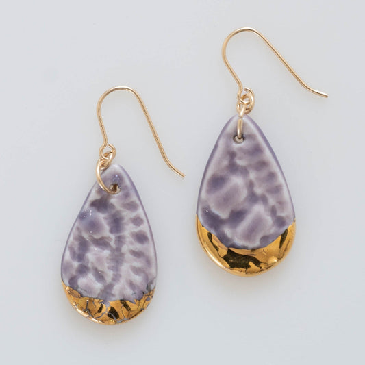Evelyn Porcelain & Gold Earrings