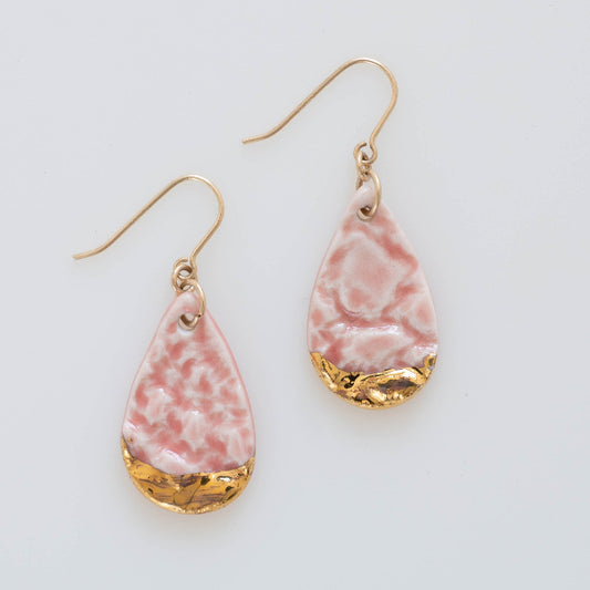 Evelyn Porcelain & Gold Earrings