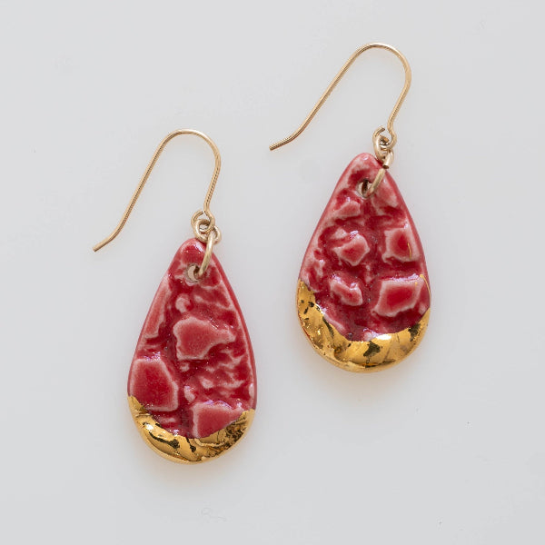 Evelyn Porcelain & Gold Earrings