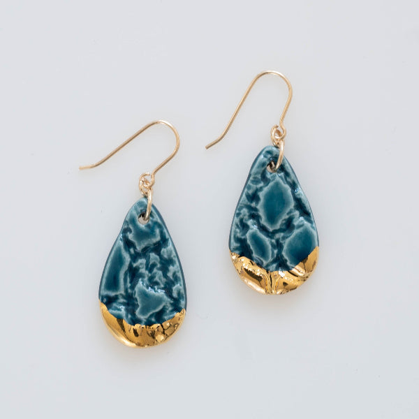 Evelyn Porcelain & Gold Earrings