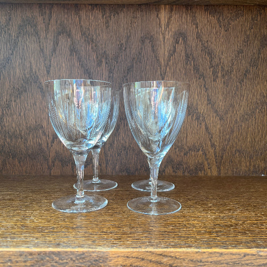 Vintage Wine Glasses - set of 4