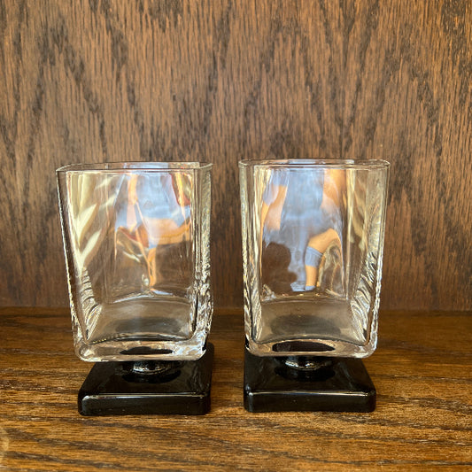 Vintage low ball glasses - set of 2