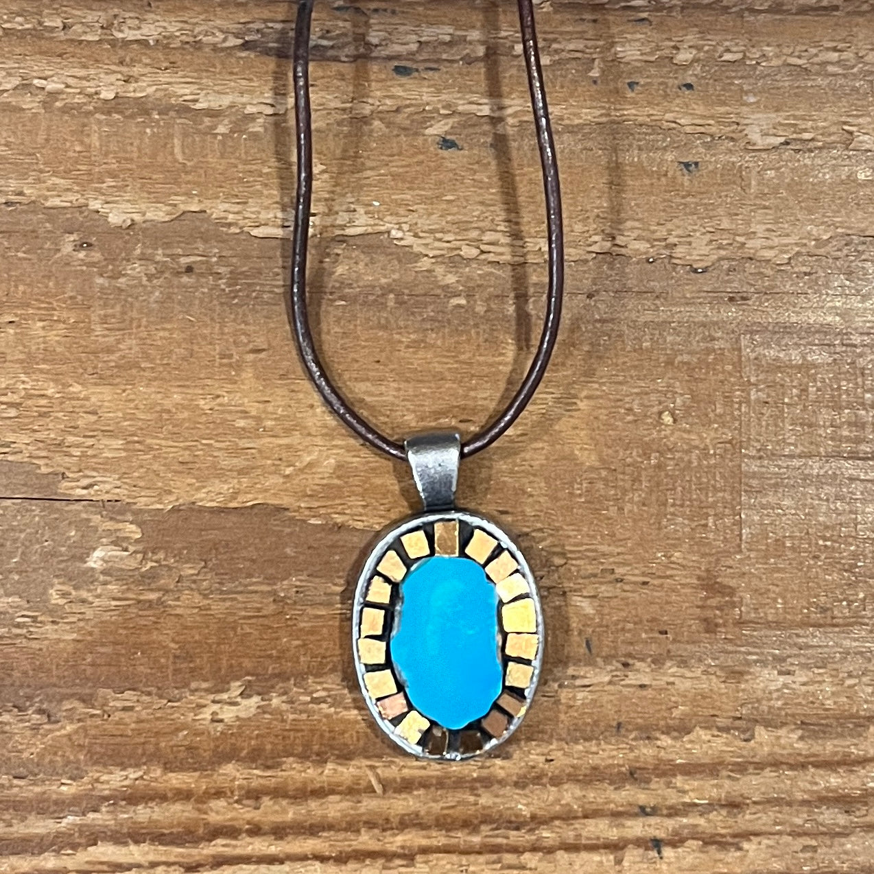 Sunflower Mosaic Necklace