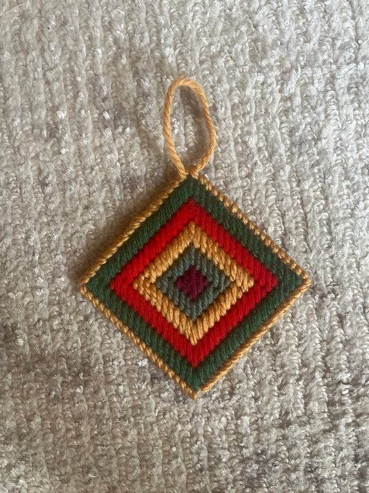 Yarn & Plastic Holiday Ornament (Kid’s crafts for charity!)