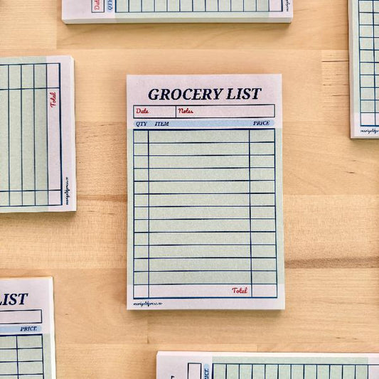 Guest Check Notepad Grocery List 