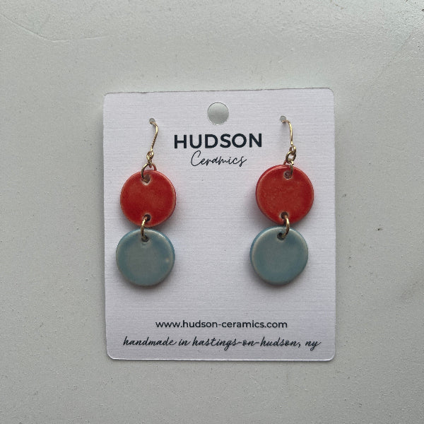 Porcelain Double-Circle Earrings