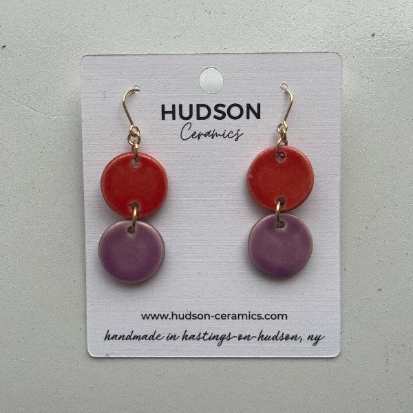 Porcelain Double-Circle Earrings