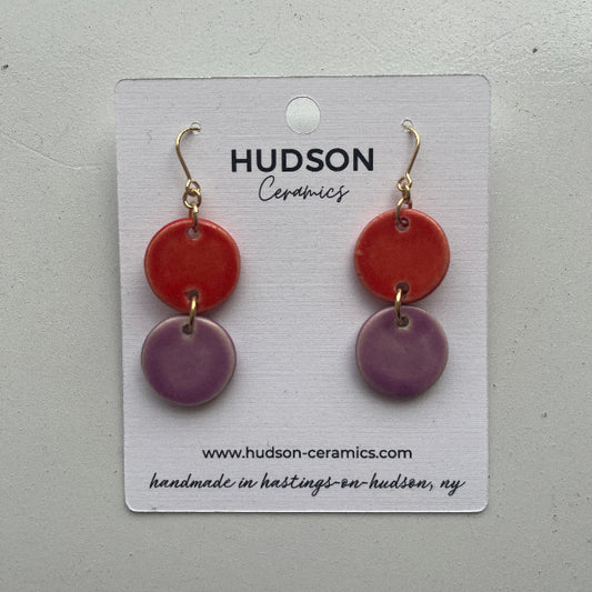 Porcelain Double-Circle Earrings