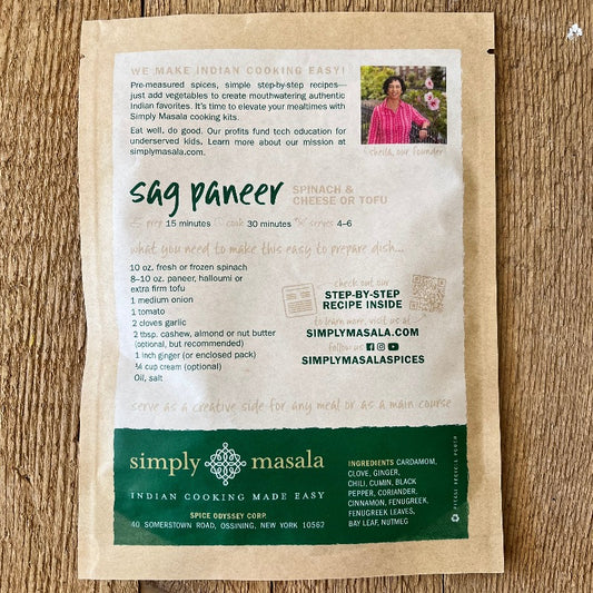 Sag Paneer | Spinach with Cheese or Tofu