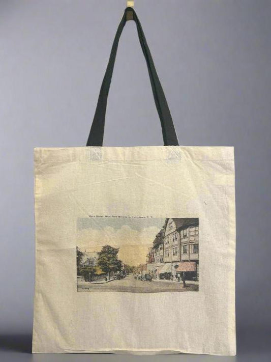 Tote bag w/ Vintage Postcard Screenprint